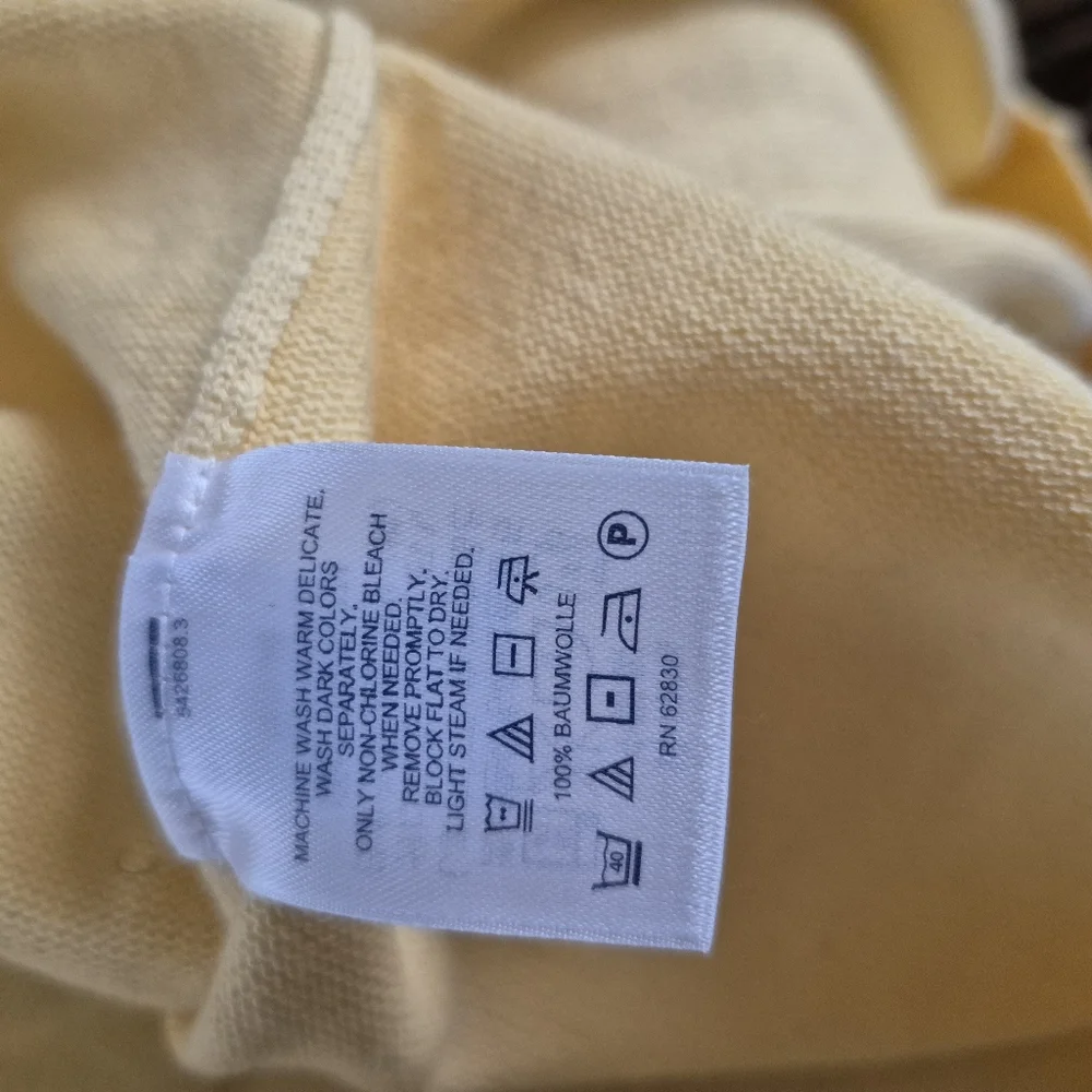 Lands' End Men's V-Neck Sweater in Soft Yellow